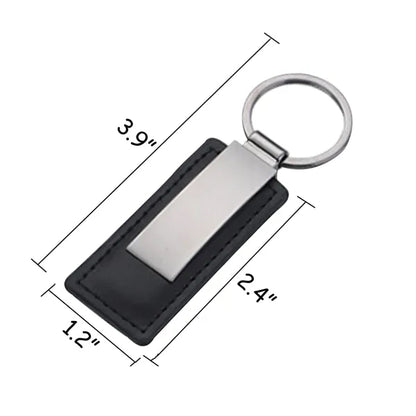 Metal/Leather Keychain