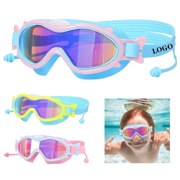 Large Frame Kids Swimming Goggles With Earplug