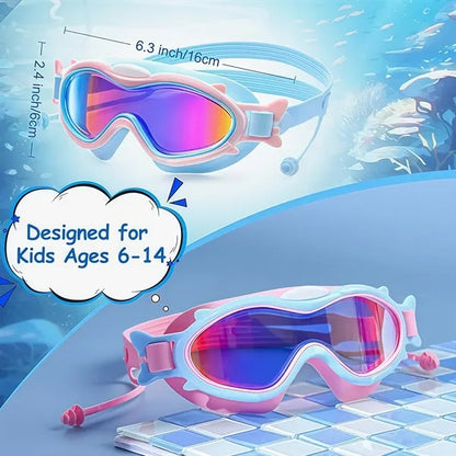 Large Frame Kids Swimming Goggles With Earplug