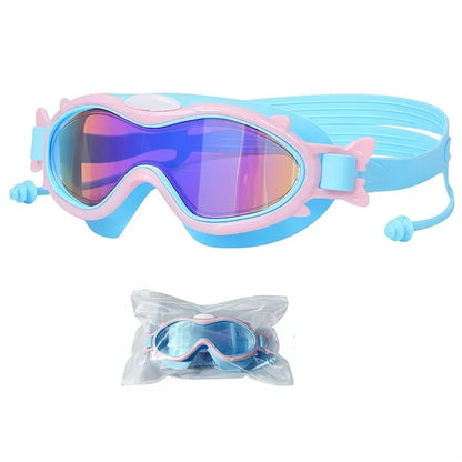 Large Frame Kids Swimming Goggles With Earplug