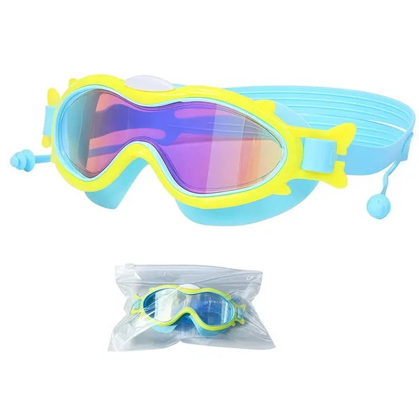 Large Frame Kids Swimming Goggles With Earplug