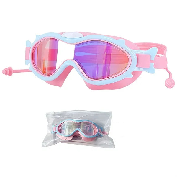 Large Frame Kids Swimming Goggles With Earplug