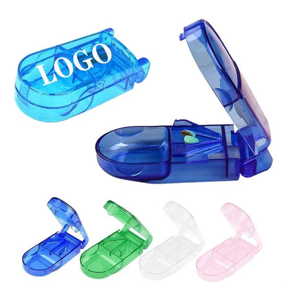 Transparent Pill Case With Cutter