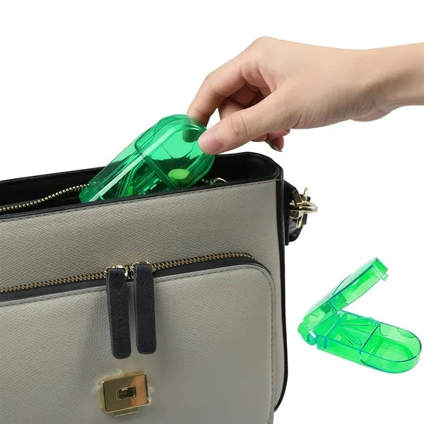 Transparent Pill Case With Cutter