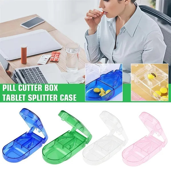 Transparent Pill Case With Cutter