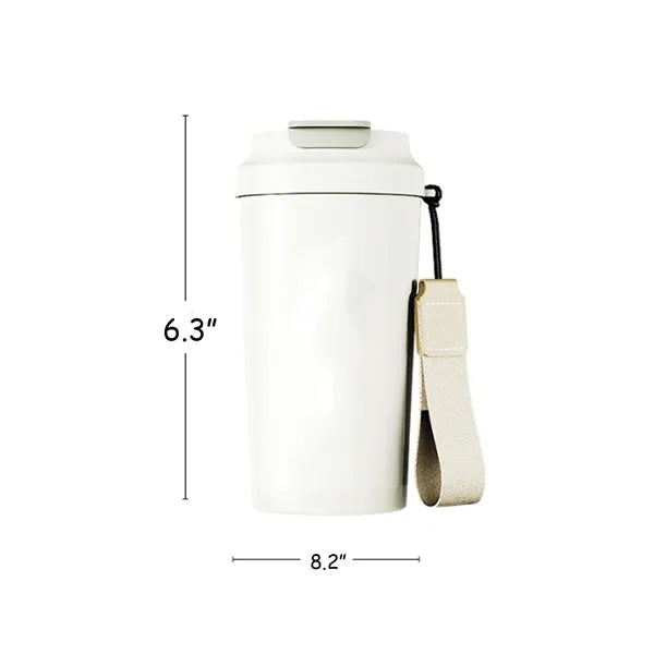Travel Glass Mug With Straw And Flip Lid
