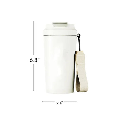 Travel Glass Mug With Straw And Flip Lid
