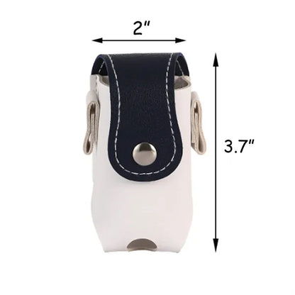 Portable Leather Golf Ball Storage Bag Holder