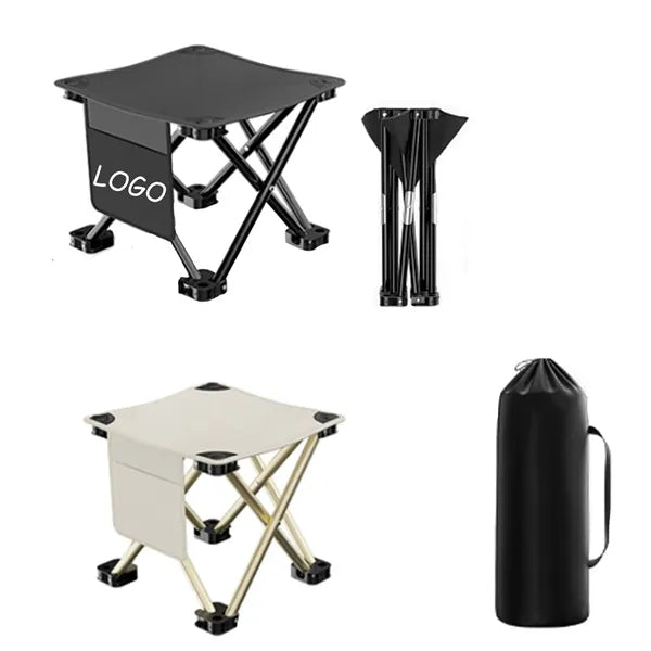 Portable Folding Stool With Storage Bag