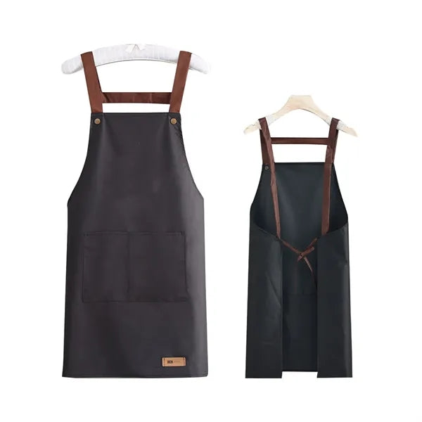 Adjustable Cross Back Waterproof Apron With Pockets