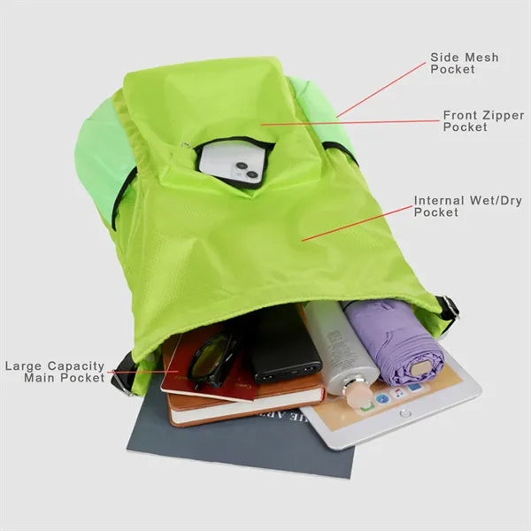Waterproof Sport Drawstring Gym Bag