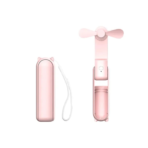 Mini Usb Rechargeable Folding Fans With Power Bank