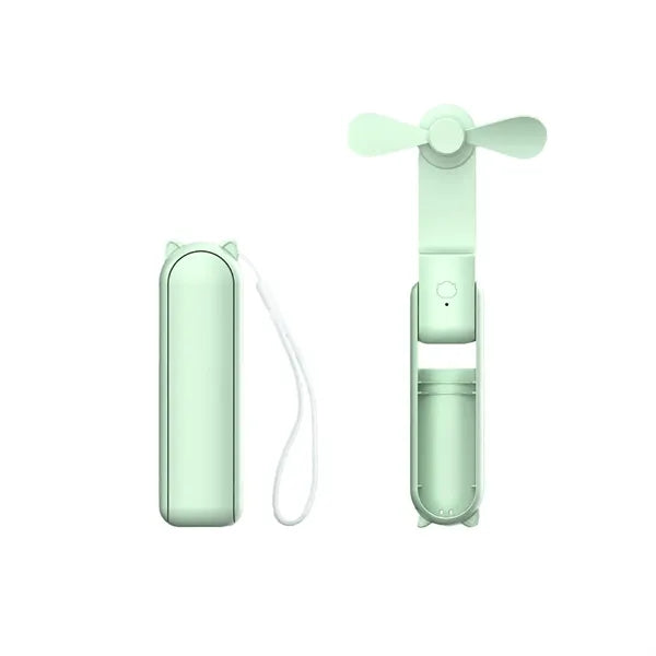 Mini Usb Rechargeable Folding Fans With Power Bank