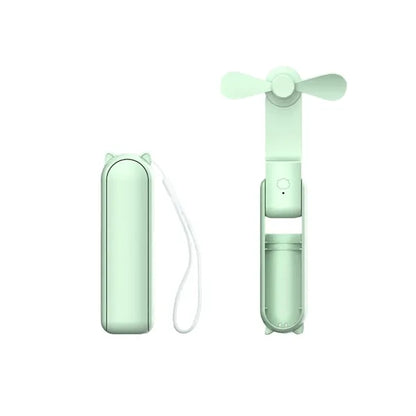 Mini Usb Rechargeable Folding Fans With Power Bank
