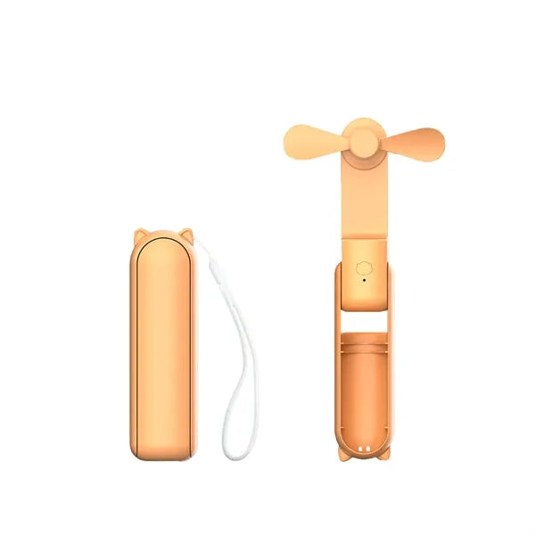 Mini Usb Rechargeable Folding Fans With Power Bank