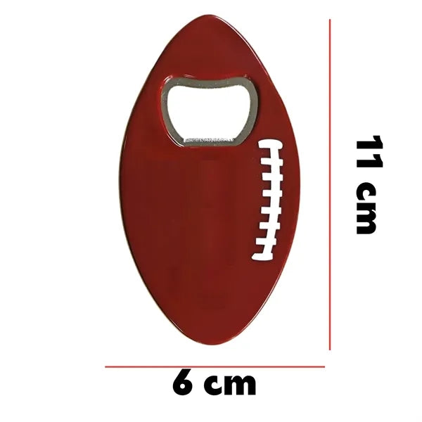 Full Color Custom Football Shape Bottle Opener Fridge Magnet