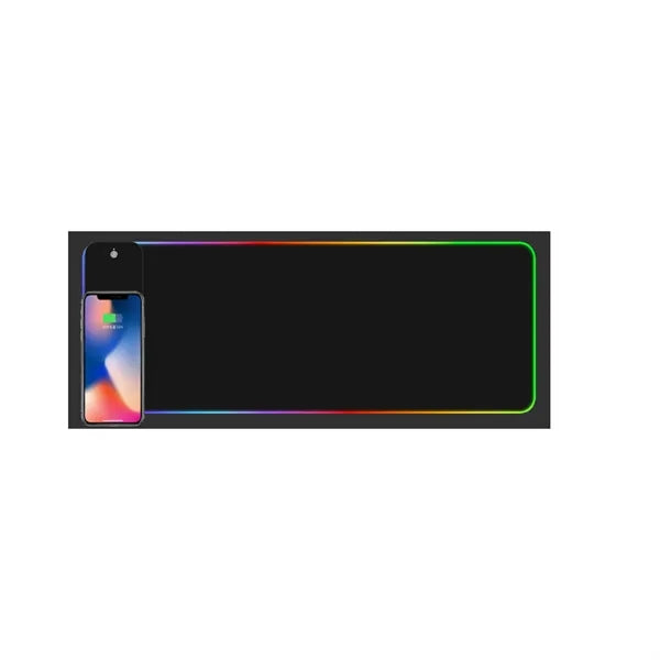 Rubber Non-Slip Wireless Charging LED Mouse Pad