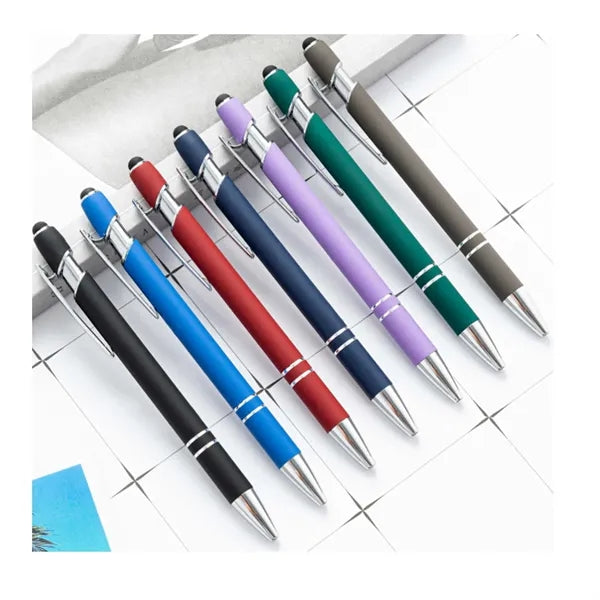 Rubberized Touchscreen Metal Ballpoint Pen