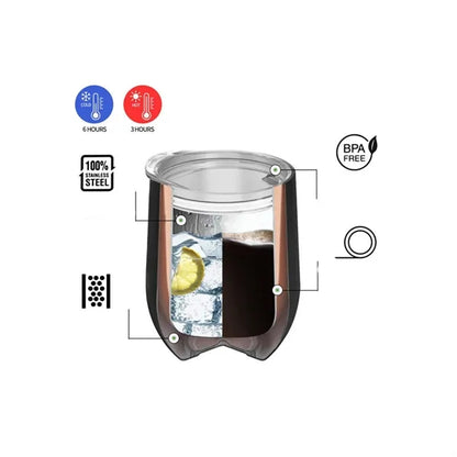 12oz Stainless Steel Eggshell Cup