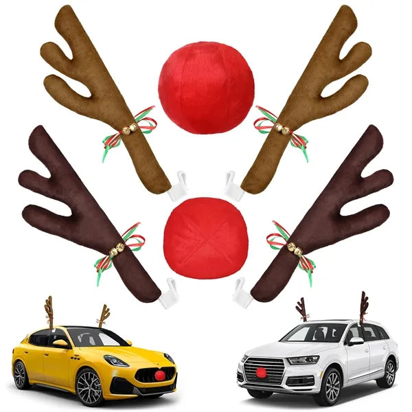 Car Reindeer Antlers Christmas Decoration Sets