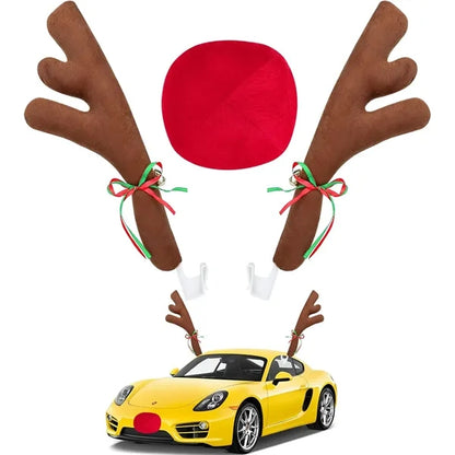 Car Reindeer Antlers Christmas Decoration Sets