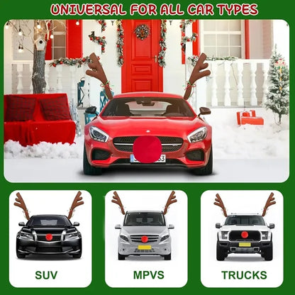 Car Reindeer Antlers Christmas Decoration Sets