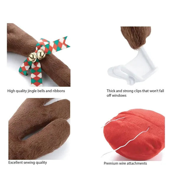 Car Reindeer Antlers Christmas Decoration Sets