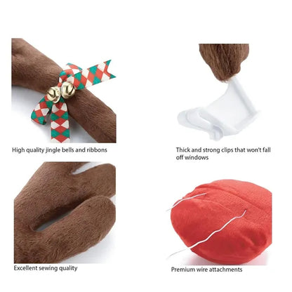 Car Reindeer Antlers Christmas Decoration Sets