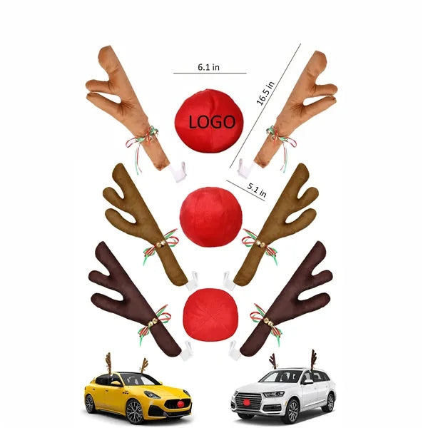 Car Reindeer Antlers Christmas Decoration Sets
