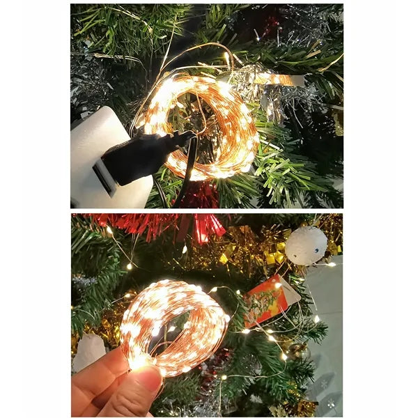 40Ft 100 Led Usb Waterproof Copper String Lights