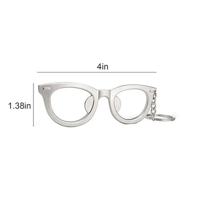 Glasses Shape Metal Bottle Opener With Keychain