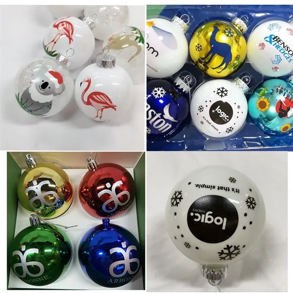 Custom Logo and color Christmas Ball Ornament