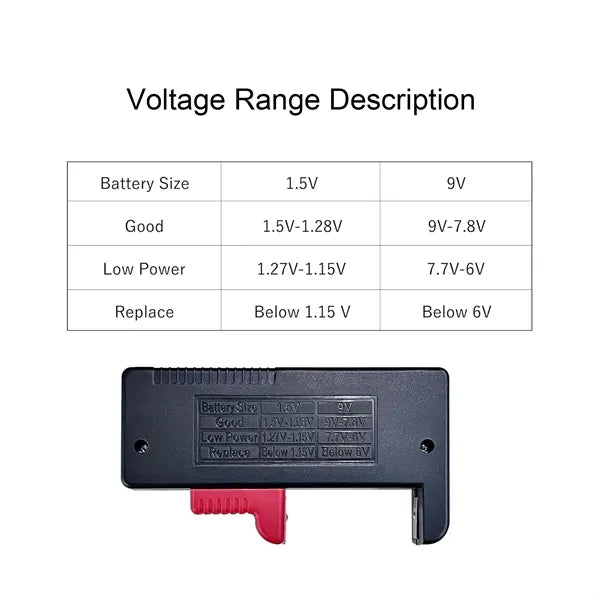 Portable Pointer Display Battery Tester