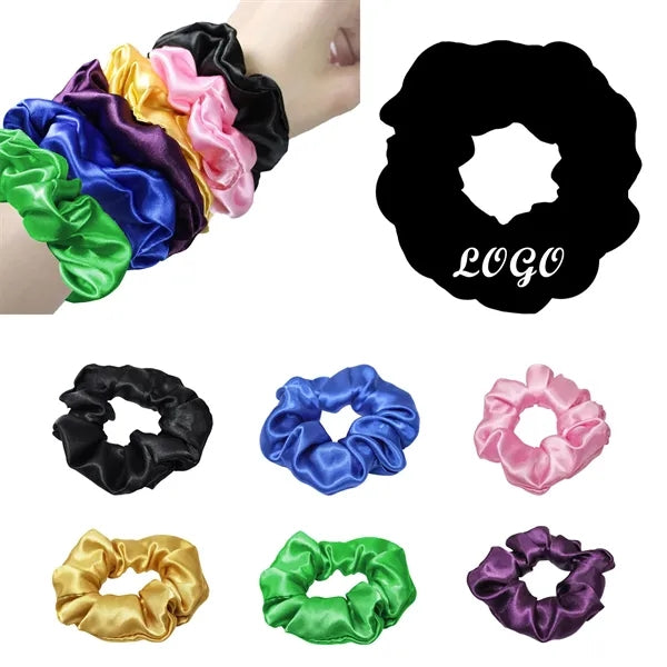 Solid Color Satin Scrunchie