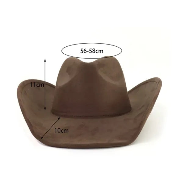 Classic Western Cowboy Hat with Wide Brim