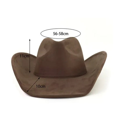 Classic Western Cowboy Hat with Wide Brim