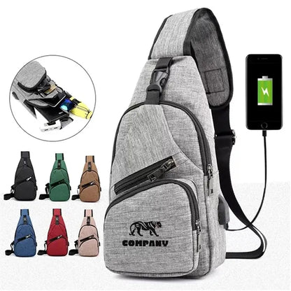 Travel Crossbody Backpack with USB Charging Port