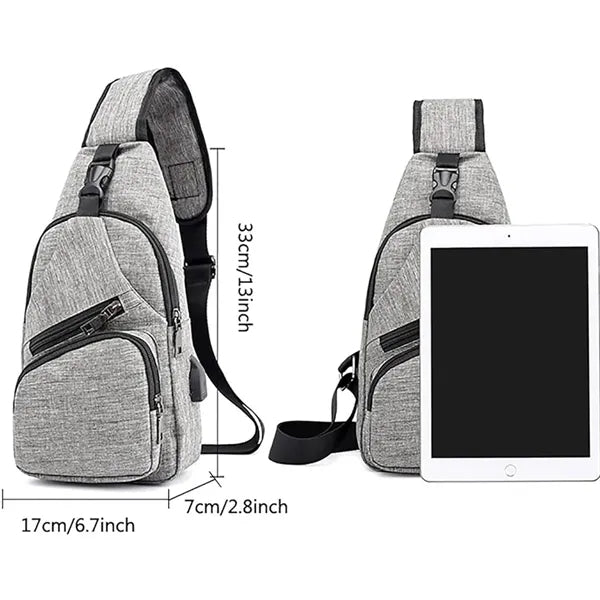 Travel Crossbody Backpack with USB Charging Port