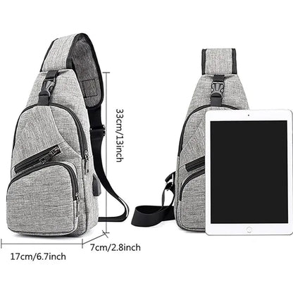 Travel Crossbody Backpack with USB Charging Port