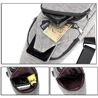 Travel Crossbody Backpack with USB Charging Port
