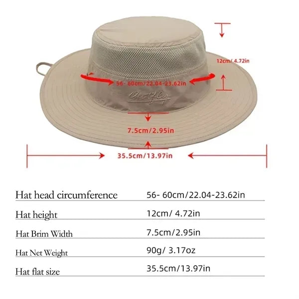 Fisherman Wide Brim Bucket Hat ( Full Color )