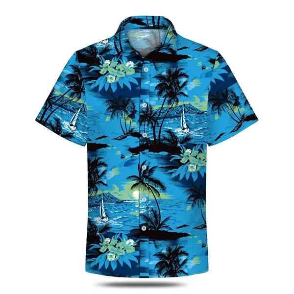 Custom Dye Sublimation Stretch Poly Hawaiian Shirt