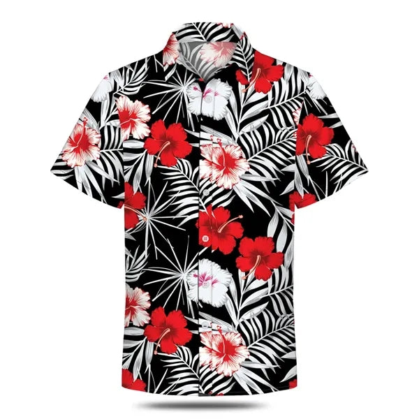 Custom Dye Sublimation Stretch Poly Hawaiian Shirt