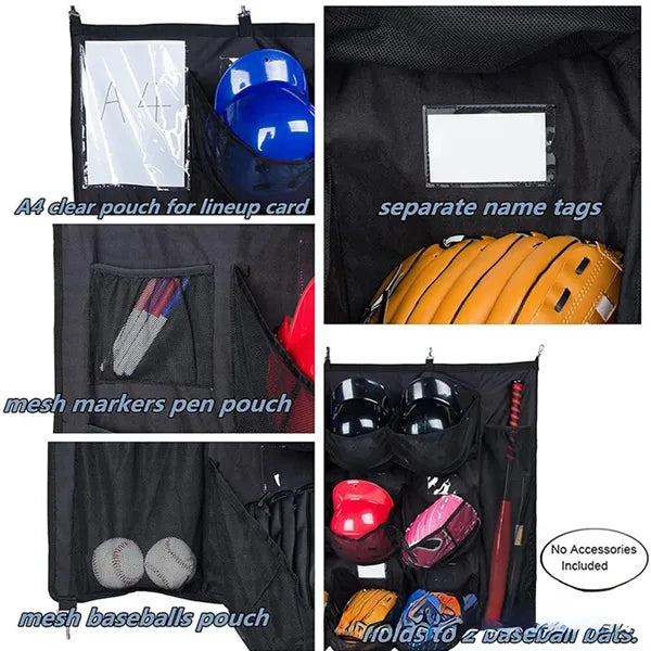 Hanging Baseball Helmet Bag to Organize Equipment