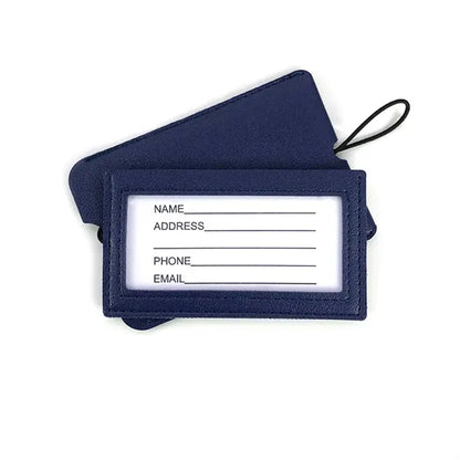 Leather Luggage Name Tags for Flying Hotel Check