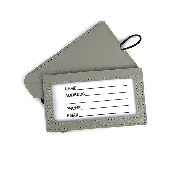 Leather Luggage Name Tags for Flying Hotel Check