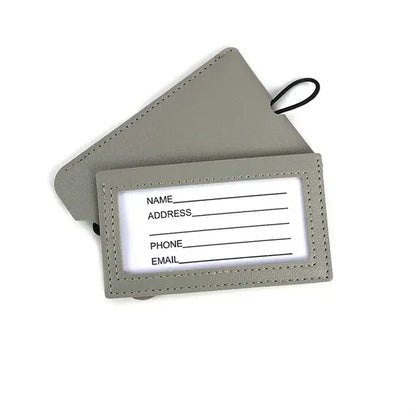 Leather Luggage Name Tags for Flying Hotel Check