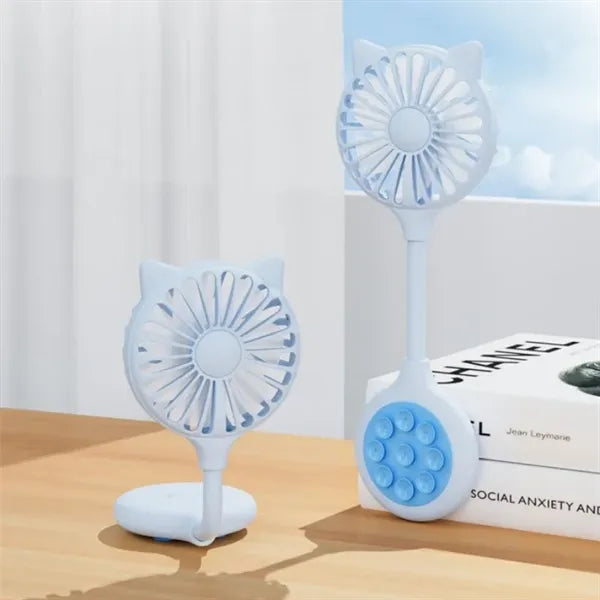 Rechargeable Mini Fan with Suction Cup Base