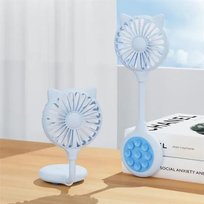 Rechargeable Mini Fan with Suction Cup Base