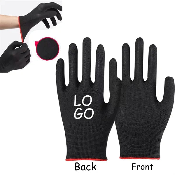 Black Nylon Work Gloves